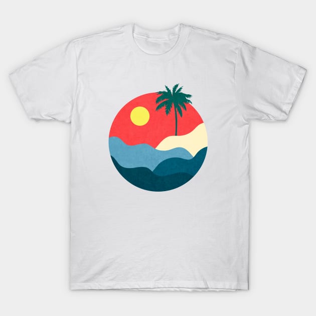 Minimalist Abstract Nature Art #8 Warm Tropical Beach T-Shirt by Insightly Designs